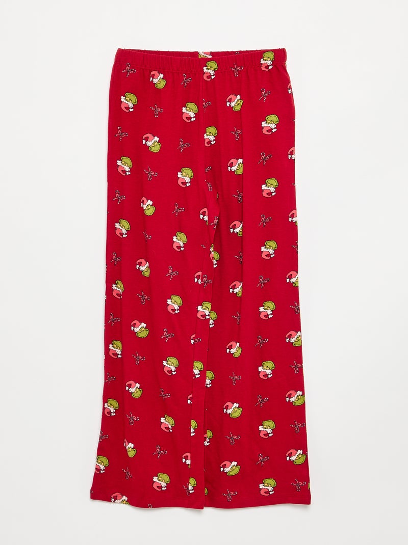 Grinch-pyjama 2-delig - Pyjamajasje + broek Rood - Kiabi