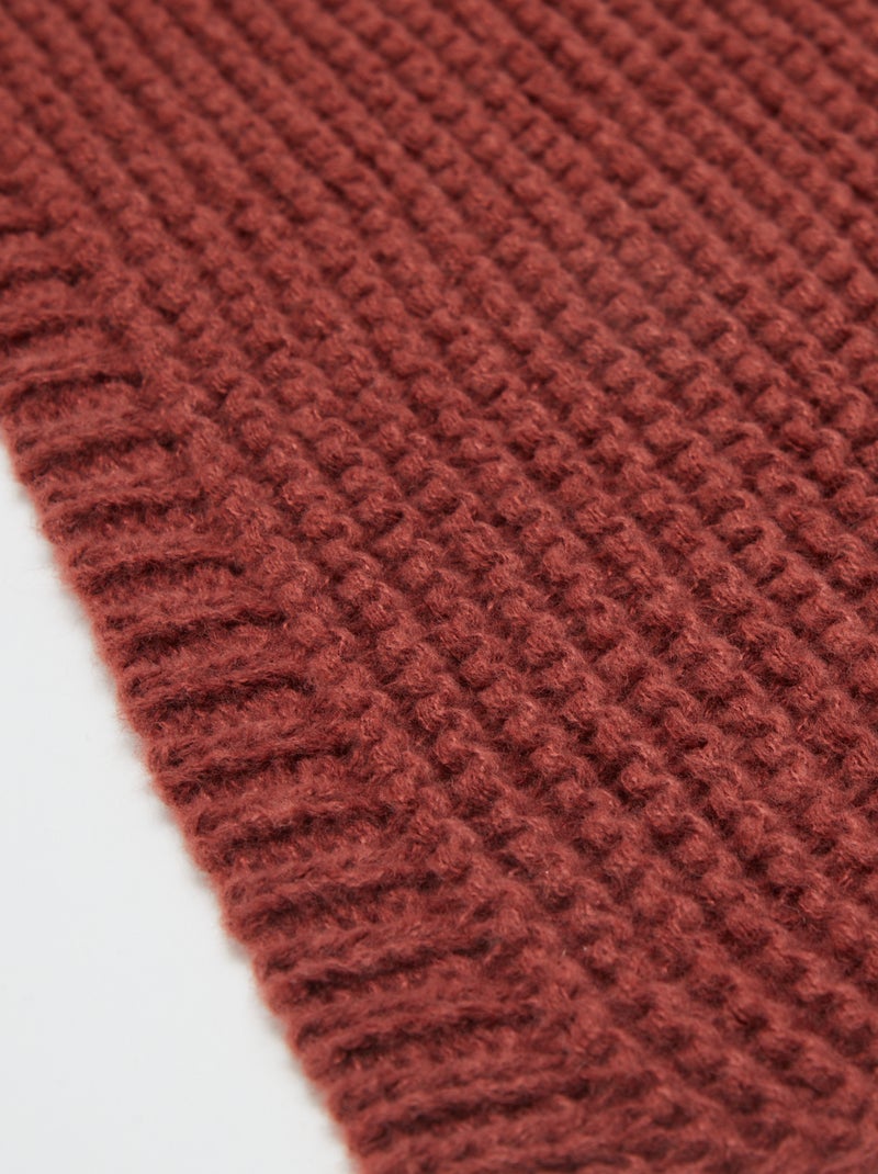 Grof gebreide deken - Kiabi Home Bruin - Kiabi