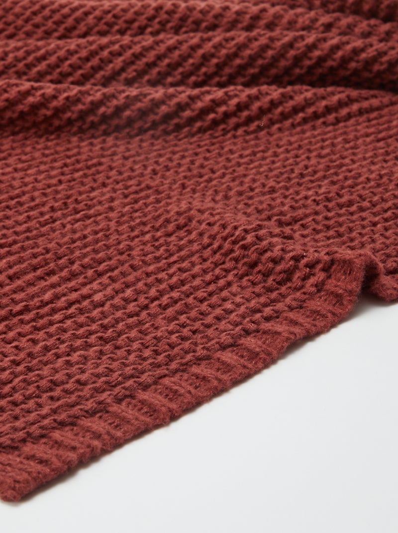 Grof gebreide deken - Kiabi Home Bruin - Kiabi