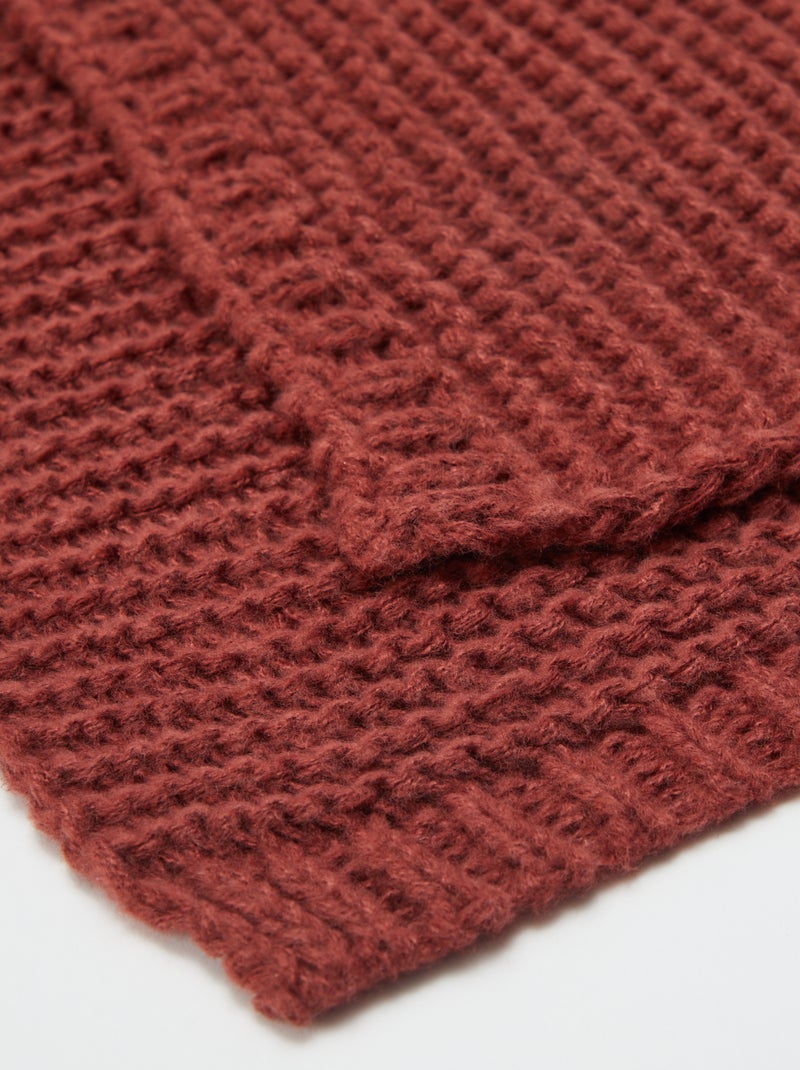 Grof gebreide deken - Kiabi Home Bruin - Kiabi