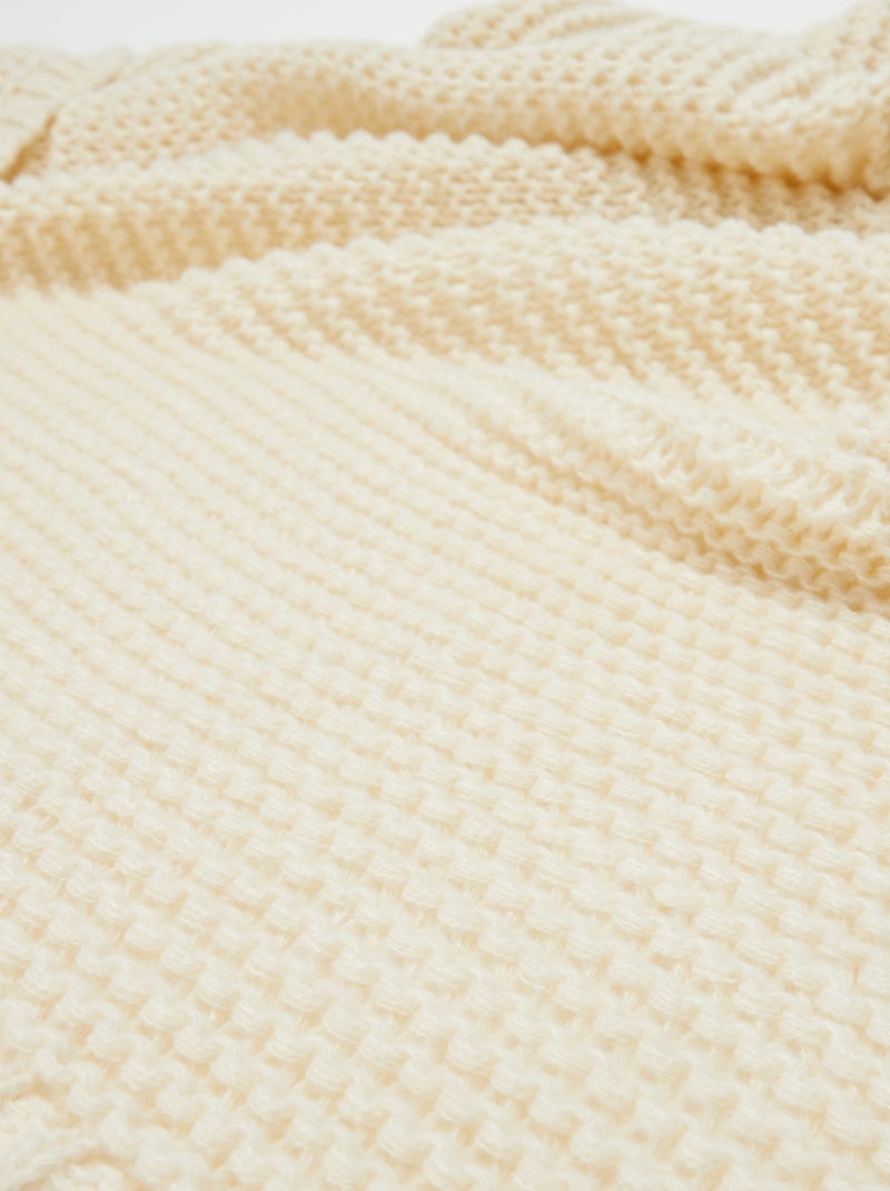 Grof gebreide deken - Kiabi Home Wit - Kiabi