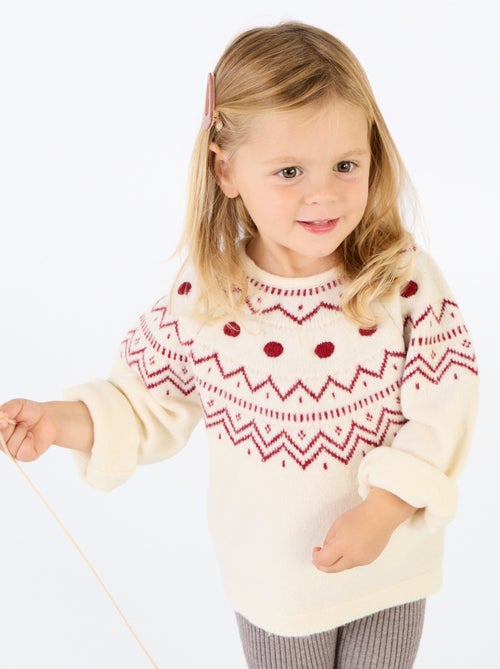Grof gebreide jacquard trui - Kiabi