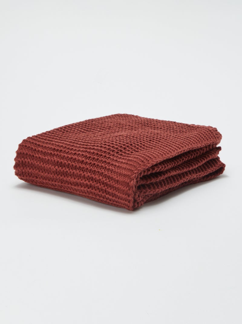 Grofgebreid deken - Kiabi Home Bruin - Kiabi
