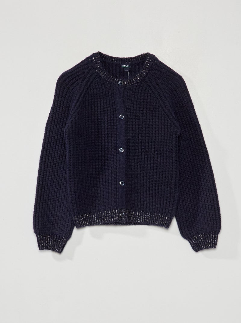 Grofgebreid vest blauw - Kiabi
