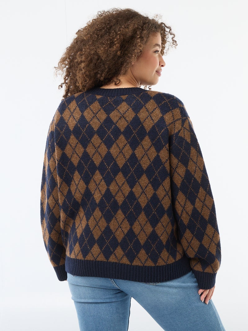 Grofgebreid vest Blauw - Kiabi