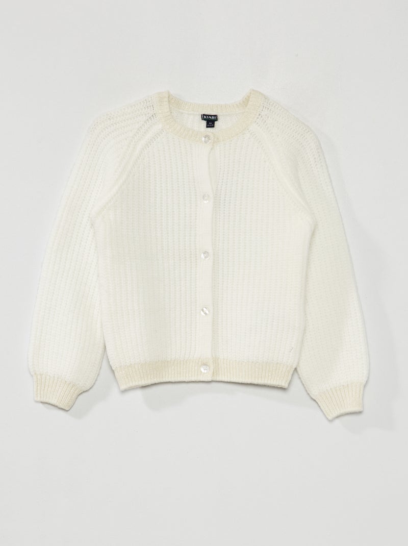 Grofgebreid vest WIT - Kiabi