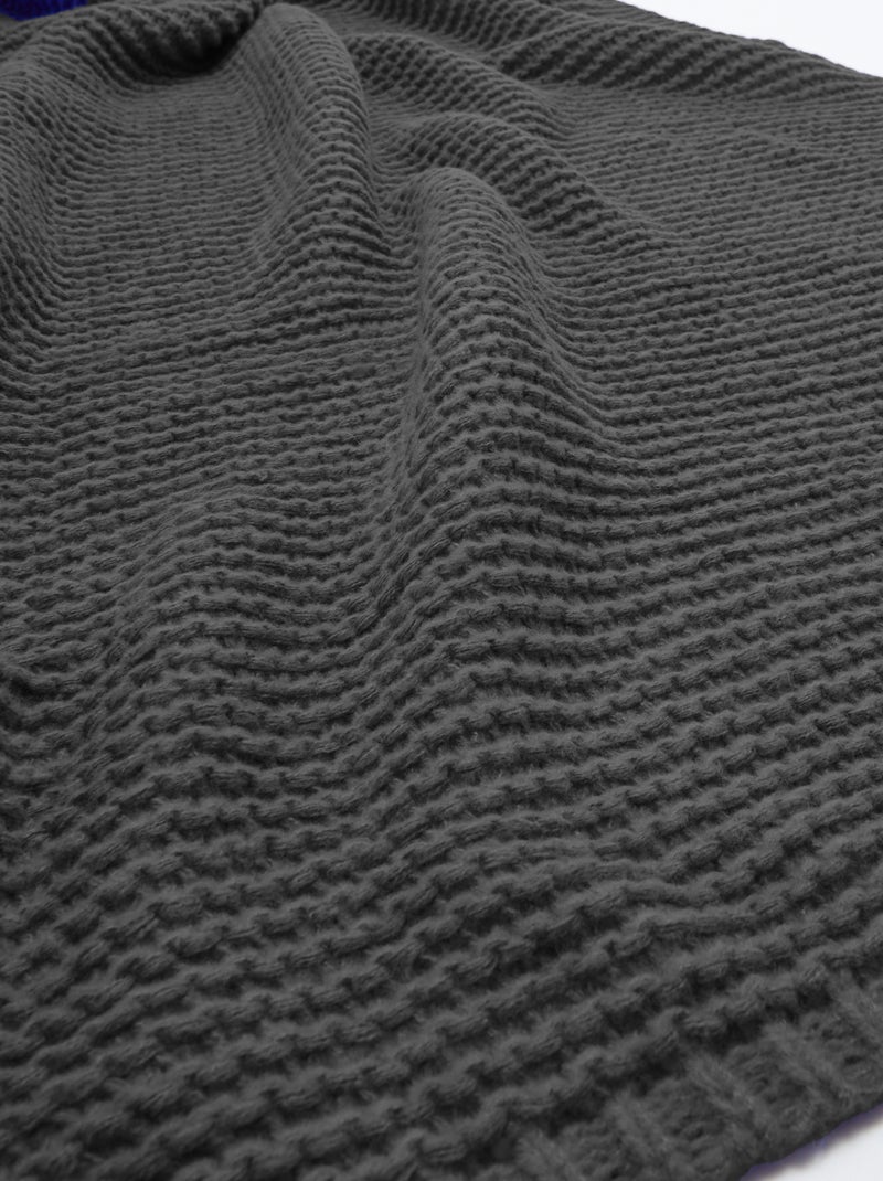 Grofgebreide deken - Kiabi Home GRIJS - Kiabi