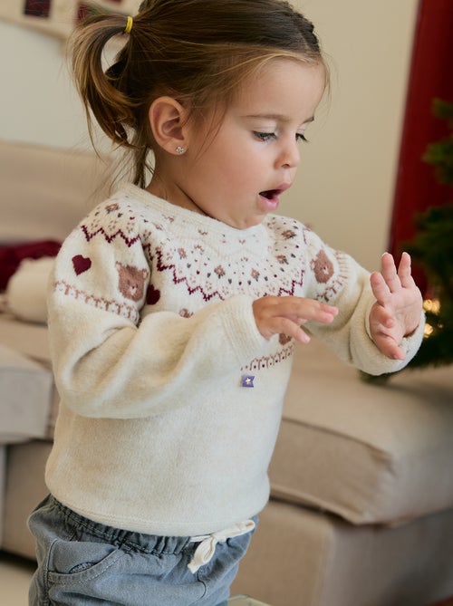 Grofgebreide jacquard kersttrui - Kiabi Grofgebreide jacquard kersttrui - Kiabi