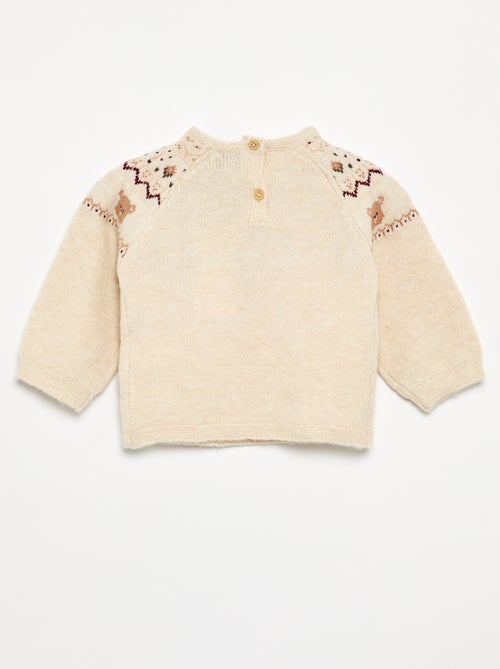 Grofgebreide jacquard kersttrui - Kiabi Grofgebreide jacquard kersttrui - Kiabi