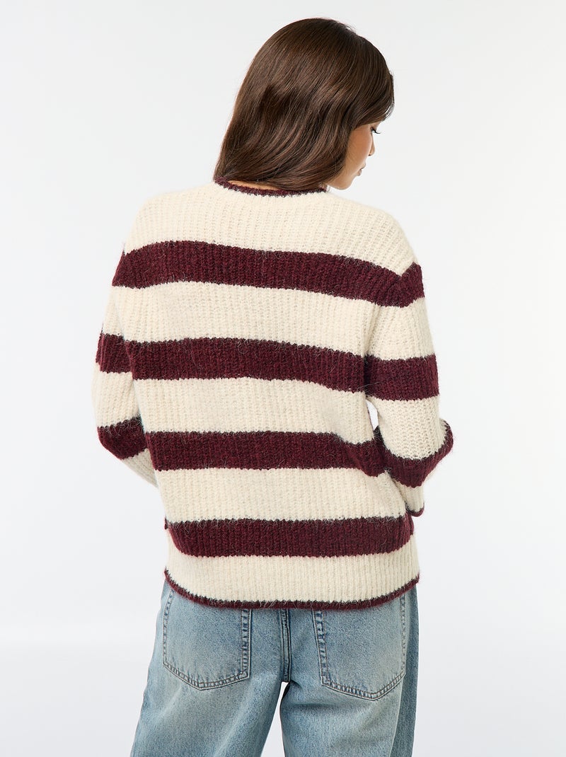 Grofgebreide trui Biege - Kiabi