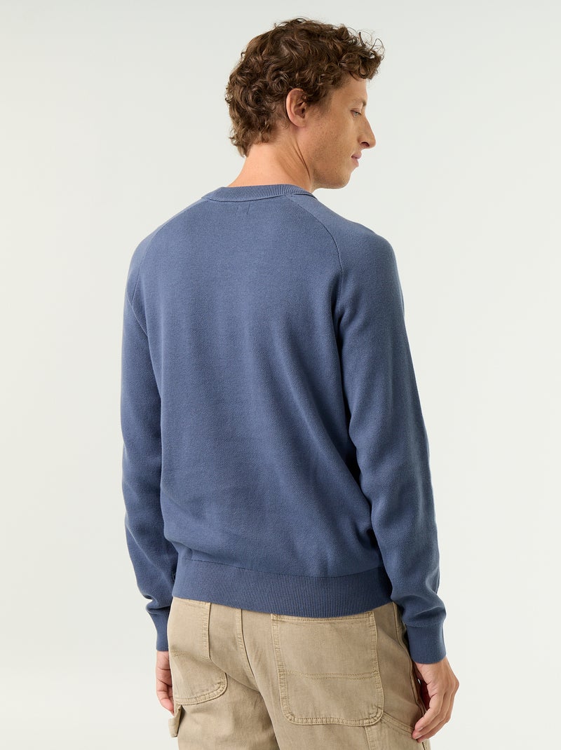 Grofgebreide trui Blauw - Kiabi