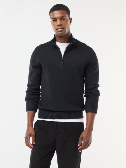 Grofgebreide trui met schipperskraag - Kiabi