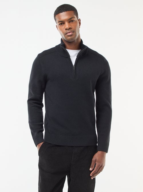 Grofgebreide trui met schipperskraag - Kiabi