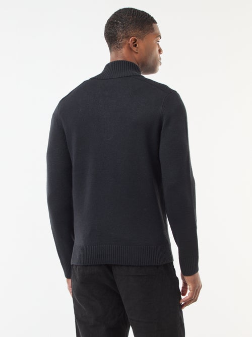 Grofgebreide trui met schipperskraag - Kiabi