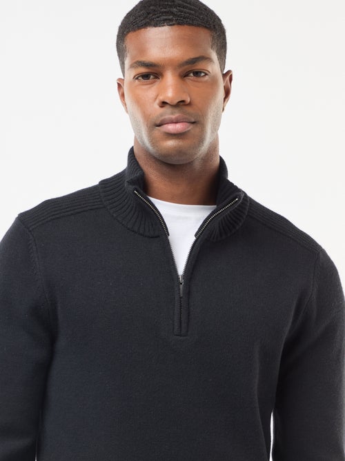 Grofgebreide trui met schipperskraag - Kiabi