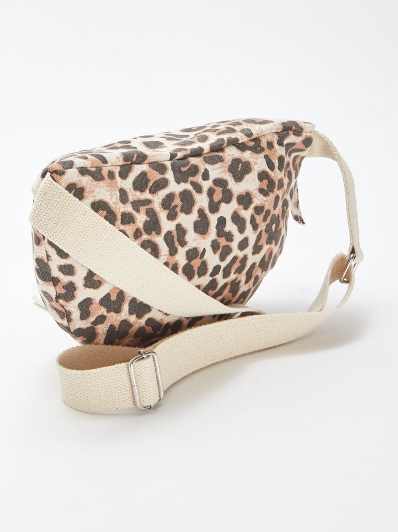 Groot heuptasje met geweven etiket BRUIN - Kiabi