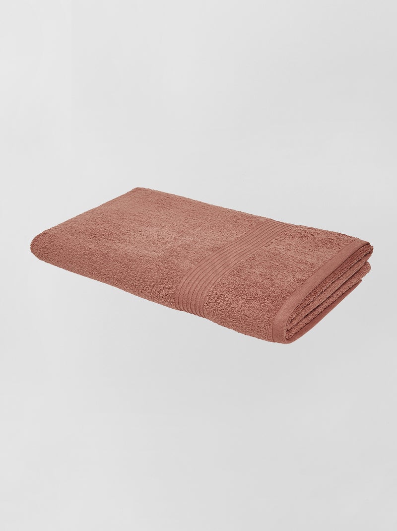 Grote badhanddoek 90 x 150 cm terracotta - Kiabi