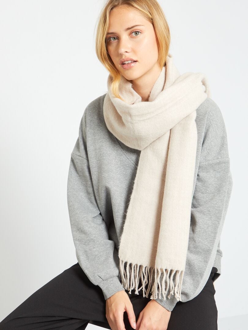 Weekend Max Mara Poncho met franjes, model 'TORNADO' in middengrijs