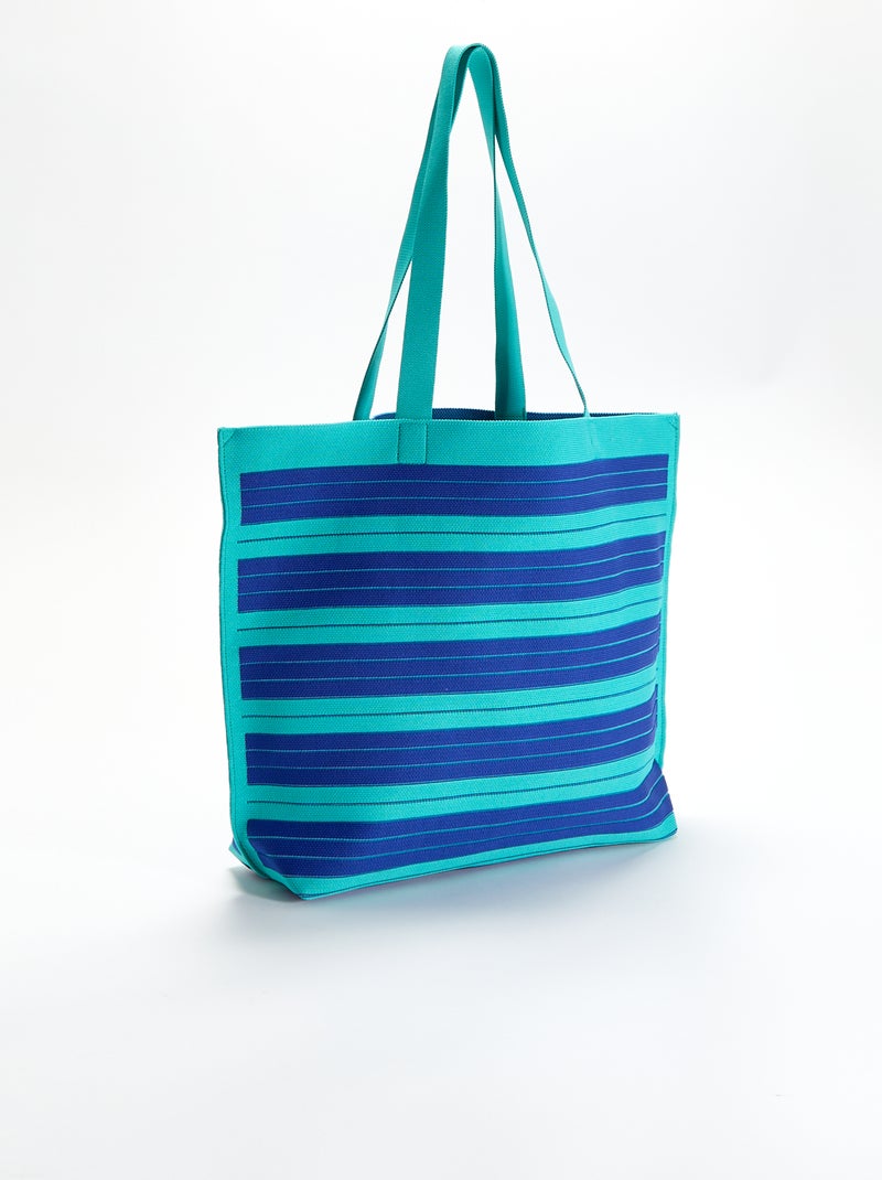 Grote gestreepte shopper Blauw - Kiabi
