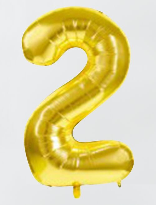Grote, gouden, cijfervormige ballon - Kiabi