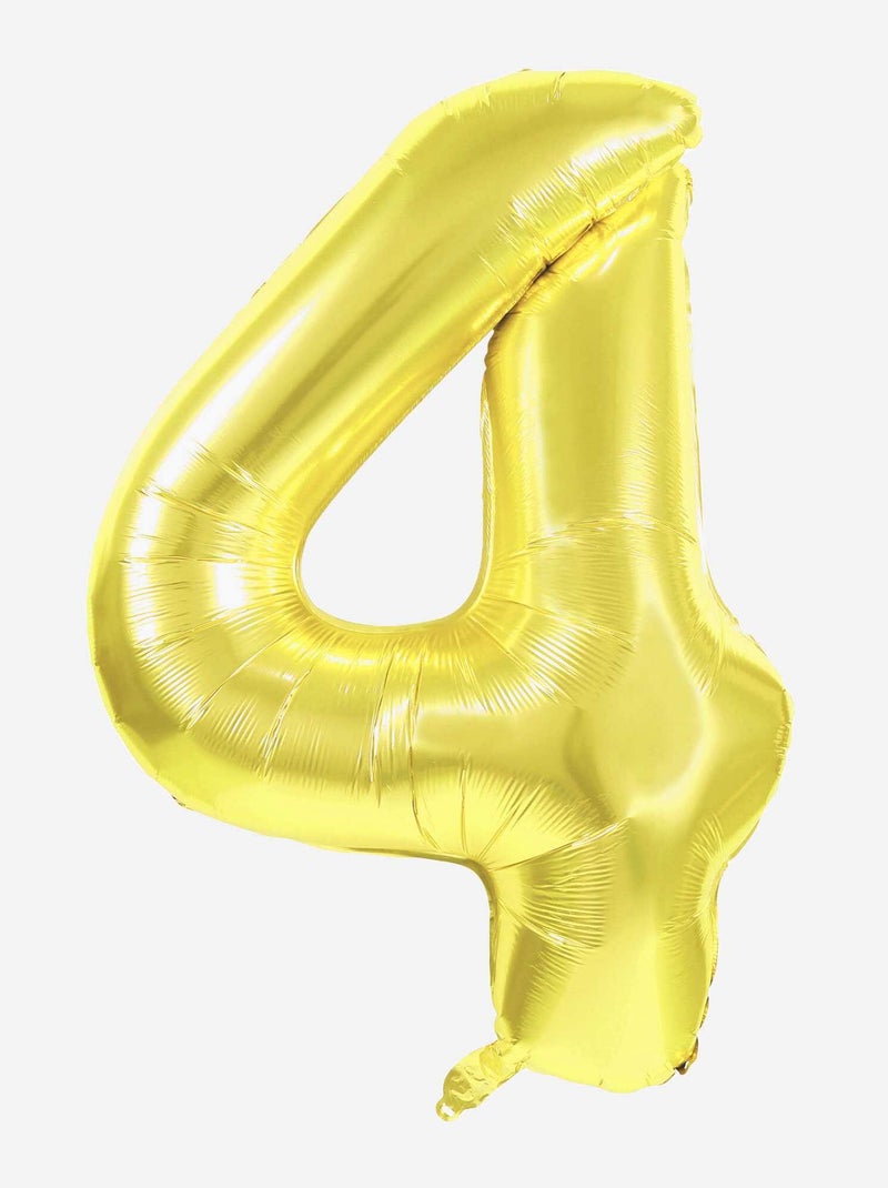 Grote, gouden, cijfervormige ballon GEEL - Kiabi