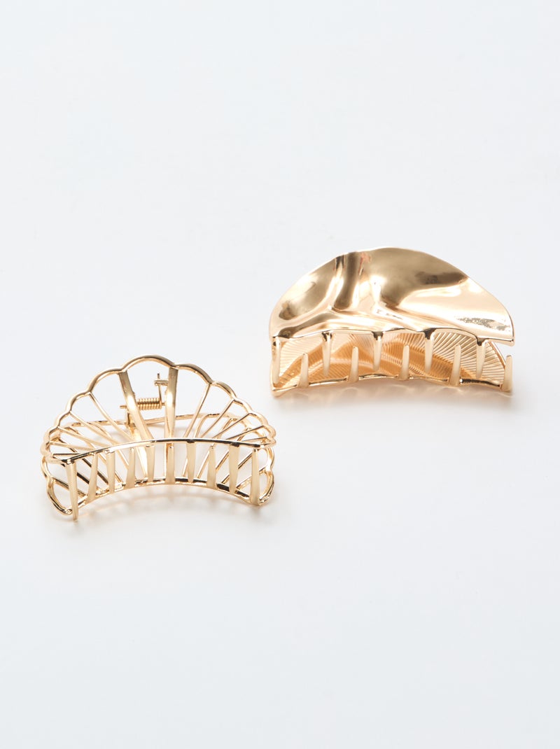 Grote haarspeld in schelpvorm Geel - Kiabi