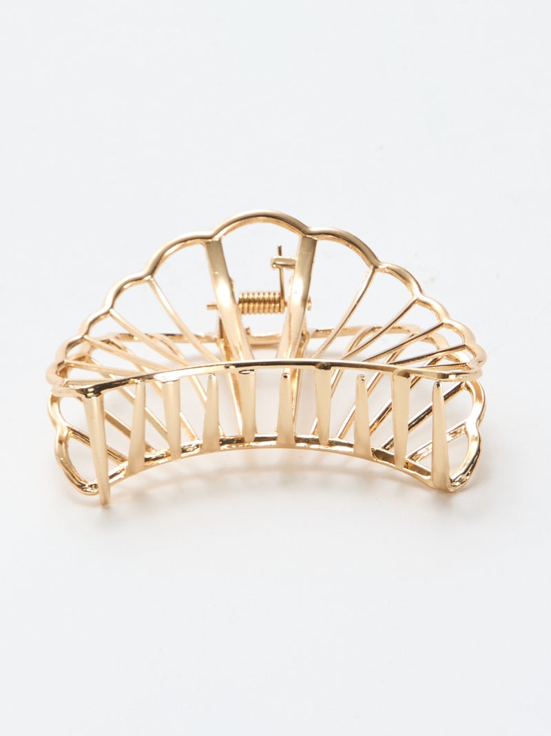 Grote haarspeld in schelpvorm Geel - Kiabi