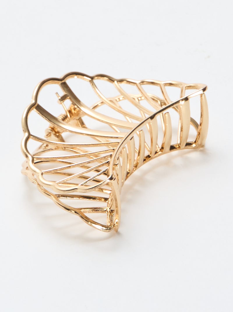 Grote haarspeld in schelpvorm Geel - Kiabi