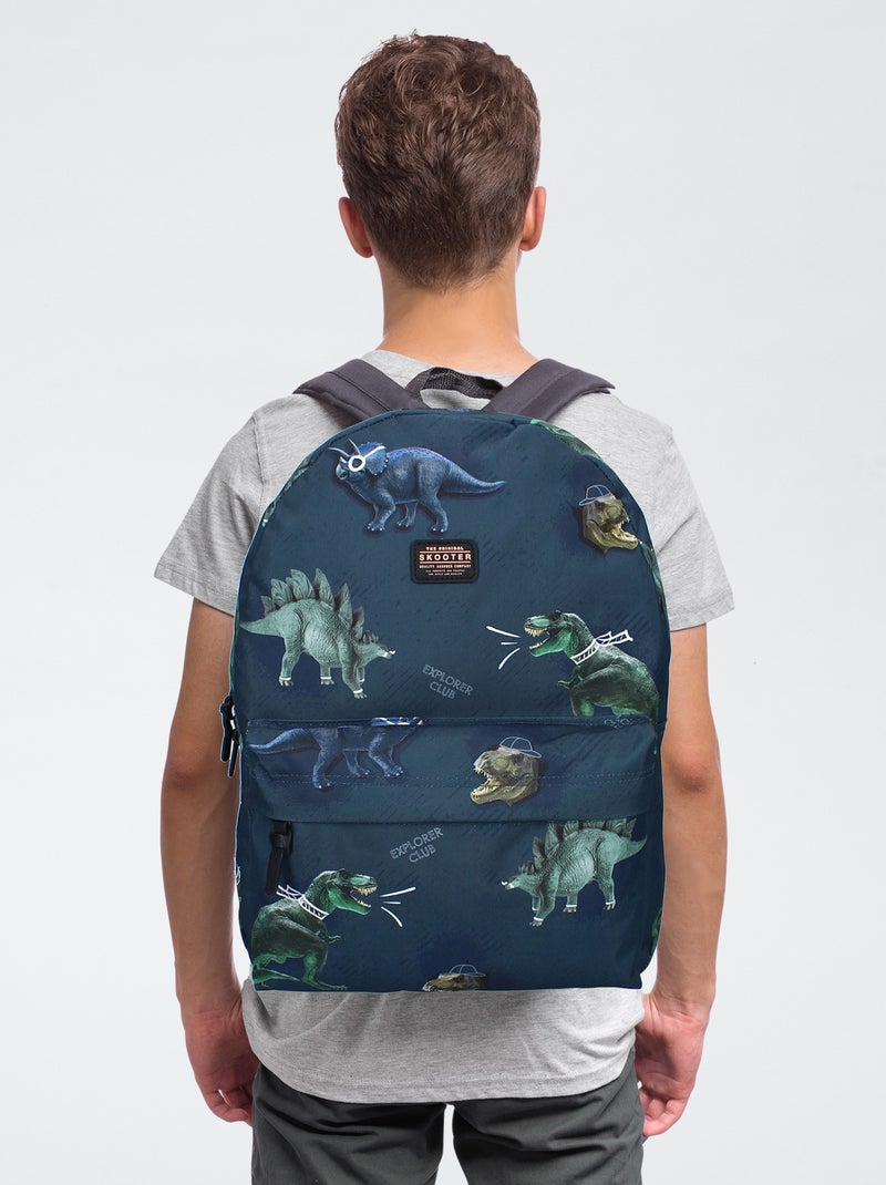 Grote rugzak in dinothema Blauw - Kiabi