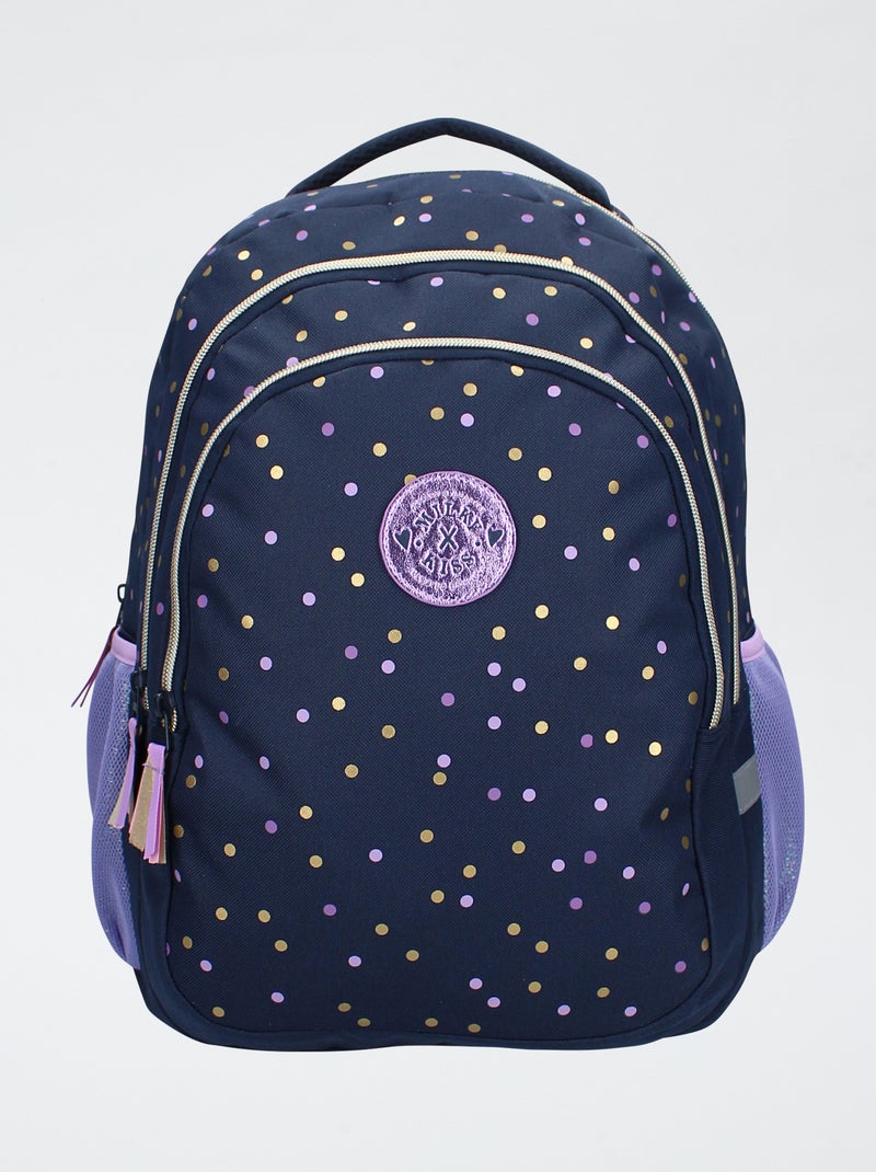 Grote rugzak met stippen Blauw - Kiabi
