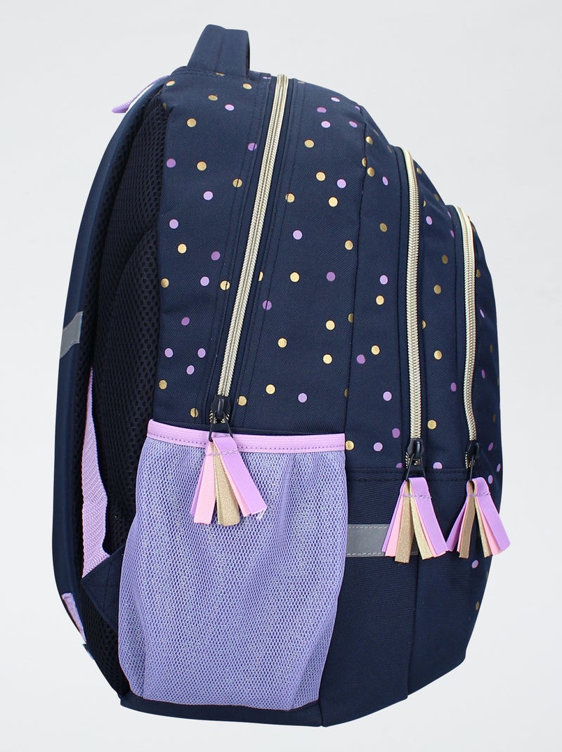 Grote rugzak met stippen Blauw - Kiabi