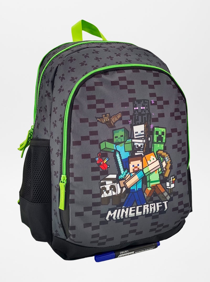 Grote rugzak 'Minecraft' GRIJS - Kiabi