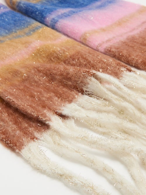 Grote sjaal met goudkleurige draden - Kiabi