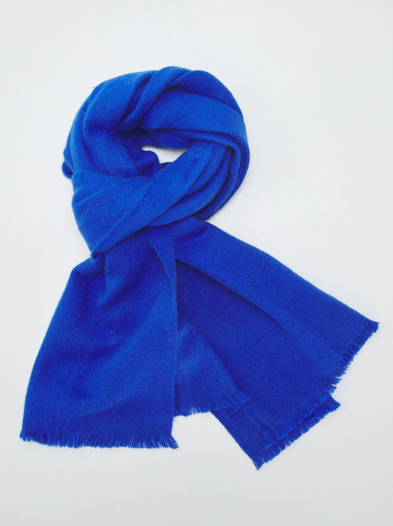 Grote sjaal van streelzachte stof BLAUW - Kiabi