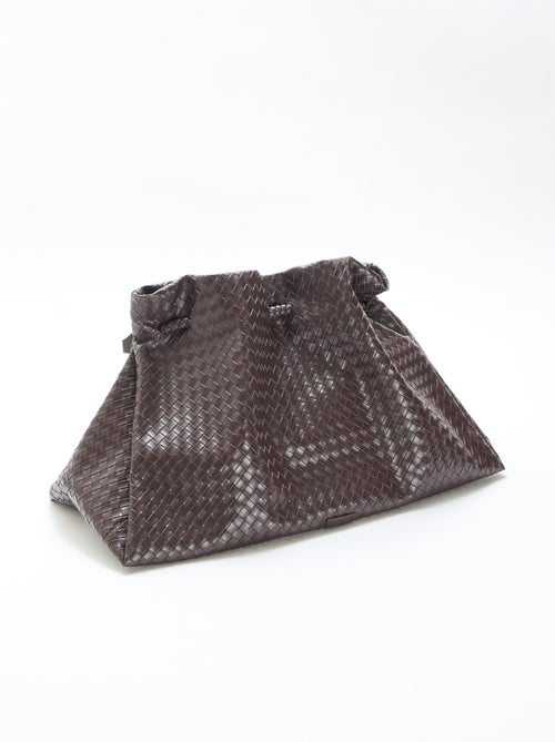 Grote tas van imitatieleer met gevlochten effect - Kiabi Grote tas van imitatieleer met gevlochten effect - Kiabi