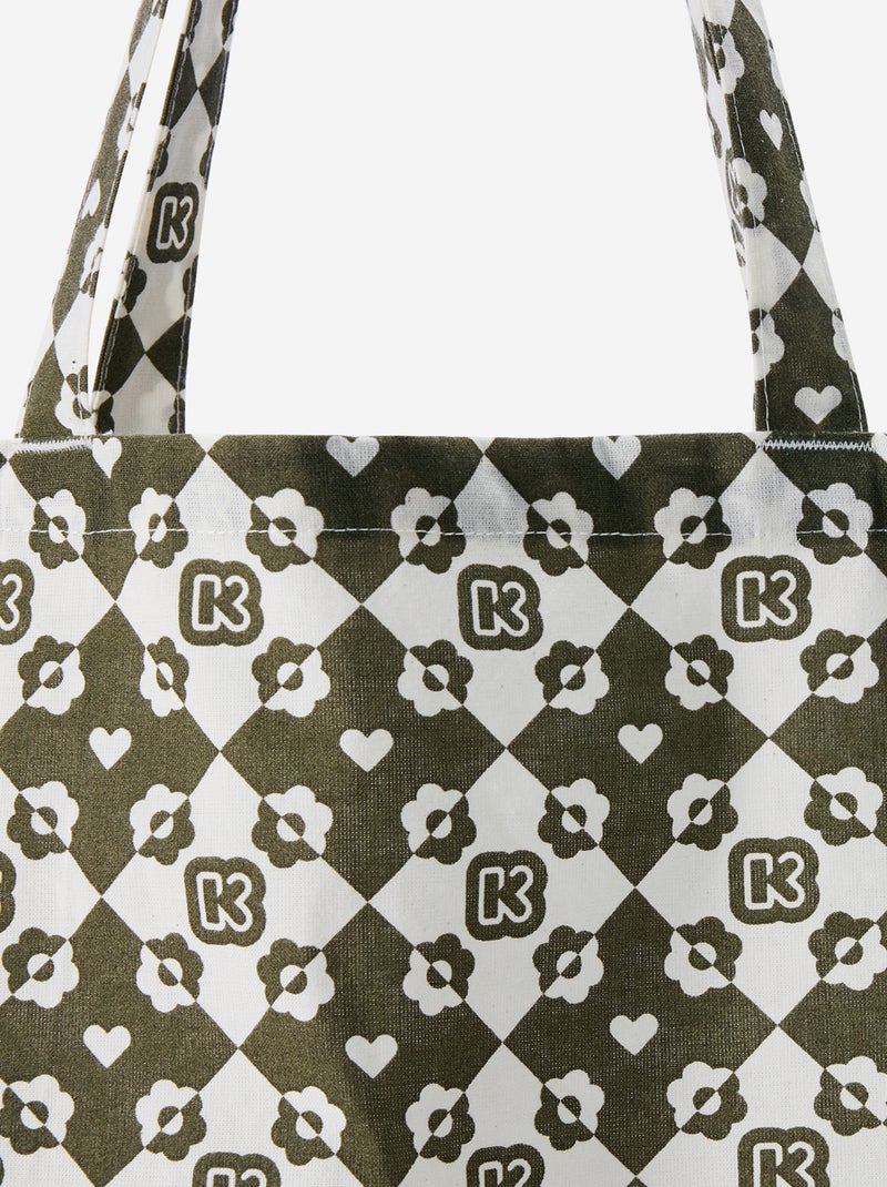 Grote totebag als boodschappentas in XXL-formaat Kaki - Kiabi