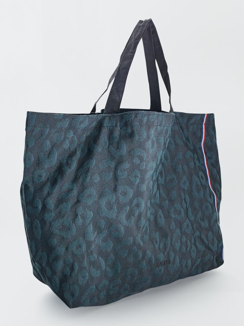 Grote totebag 'Les Tissages de Charlieu' GROEN Kiabi 6.00€