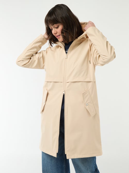 Gummy parka met capuchon - Kiabi
