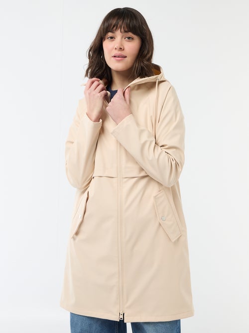 Gummy parka met capuchon - Kiabi