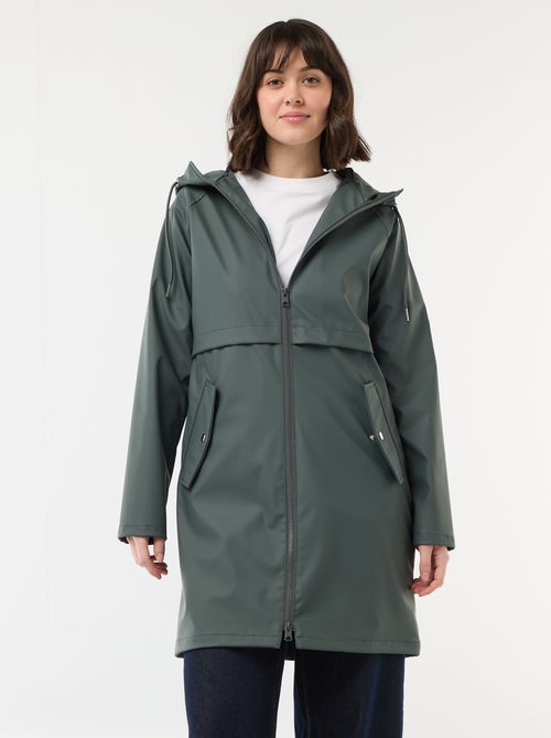 Gummy parka met capuchon - Kiabi