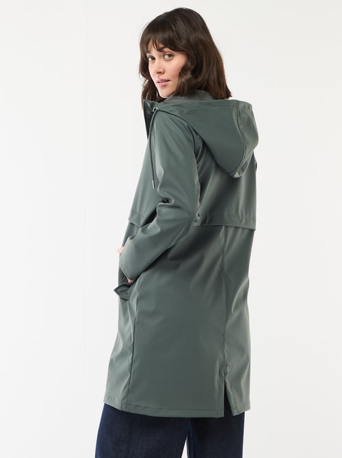 Gummy parka met capuchon - Kiabi