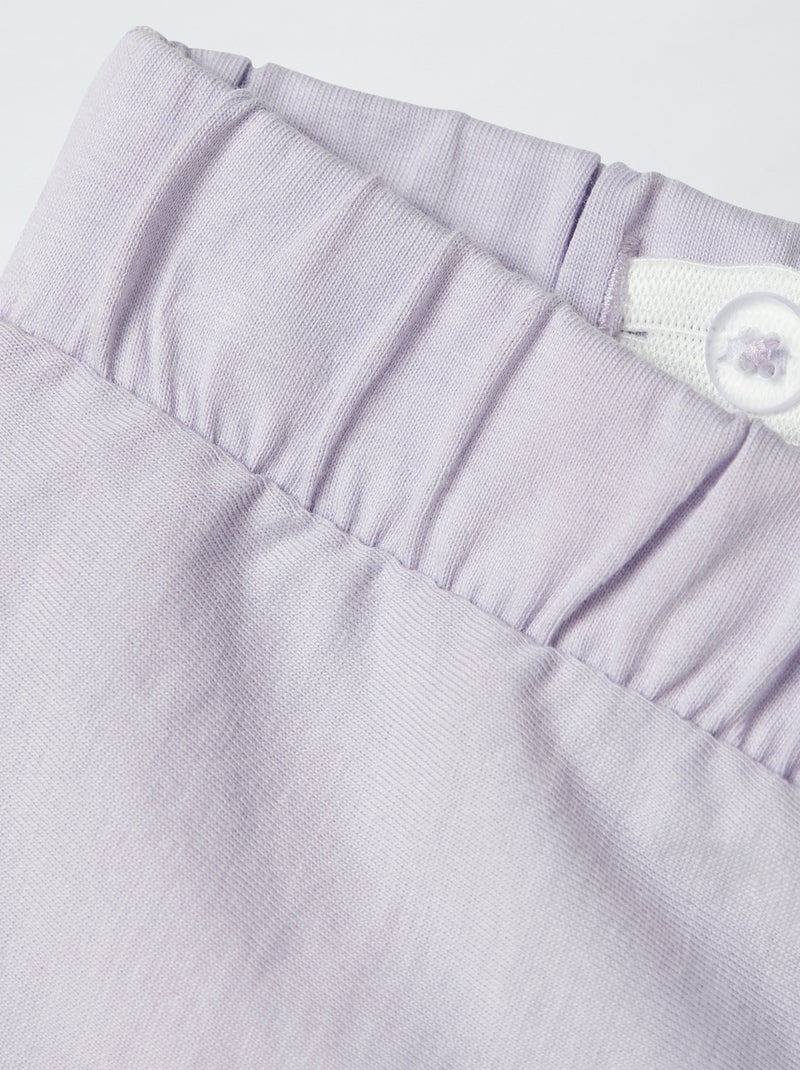 'Guppy'-short met opengewerkt borduursel PAARS - Kiabi