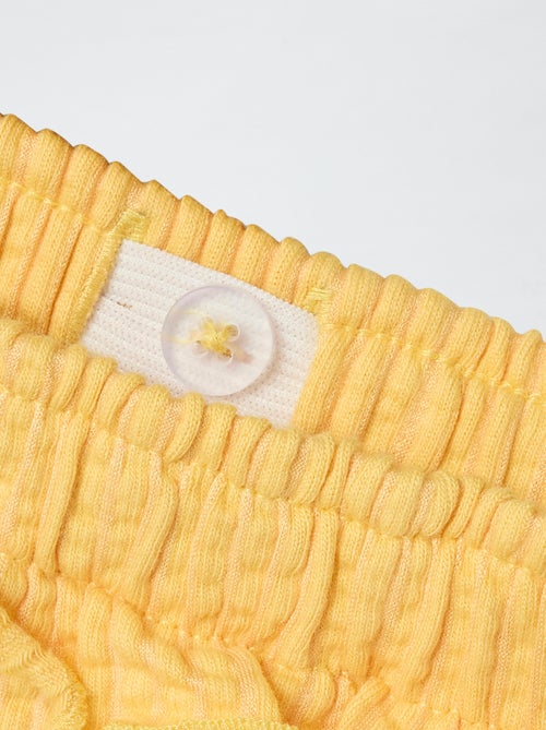 'Guppy'-short van tricot met wafeltextuur - Kiabi