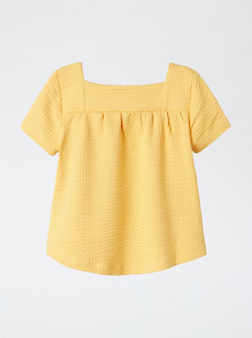 'Guppy'-T-shirt met wafeltextuur - Kiabi