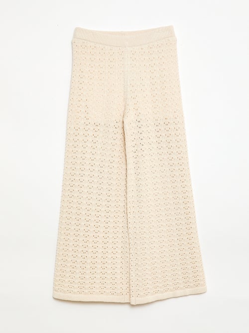 Haakpantalon met uitlopende pijpen / flare model - Kiabi