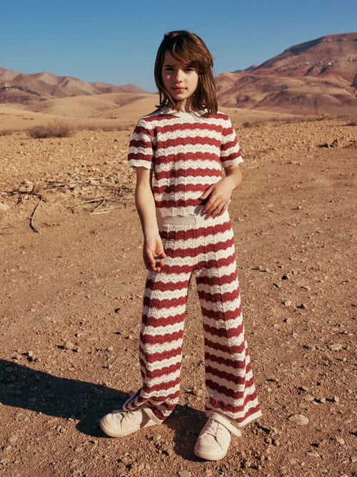 Haakpantalon met uitlopende pijpen / flare model - Kiabi