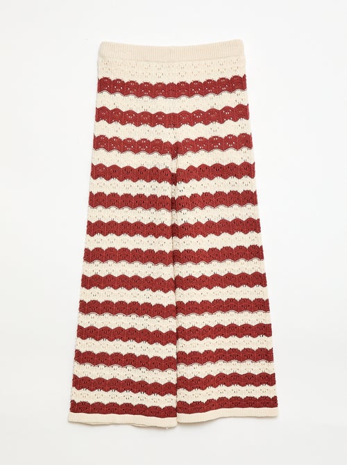 Haakpantalon met uitlopende pijpen / flare model - Kiabi