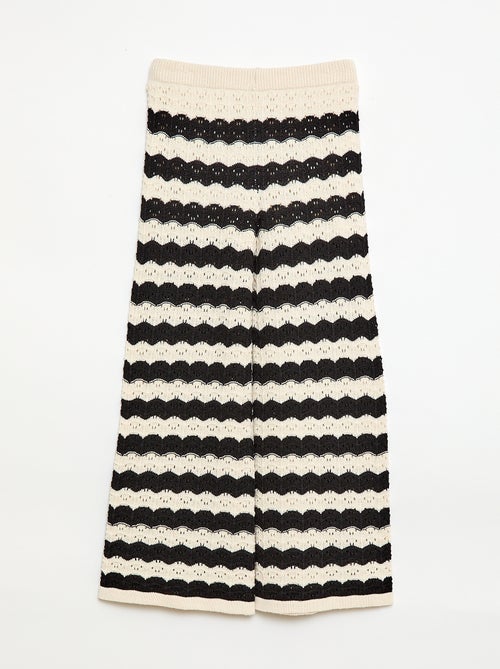 Haakpantalon met uitlopende pijpen / flare model - Kiabi