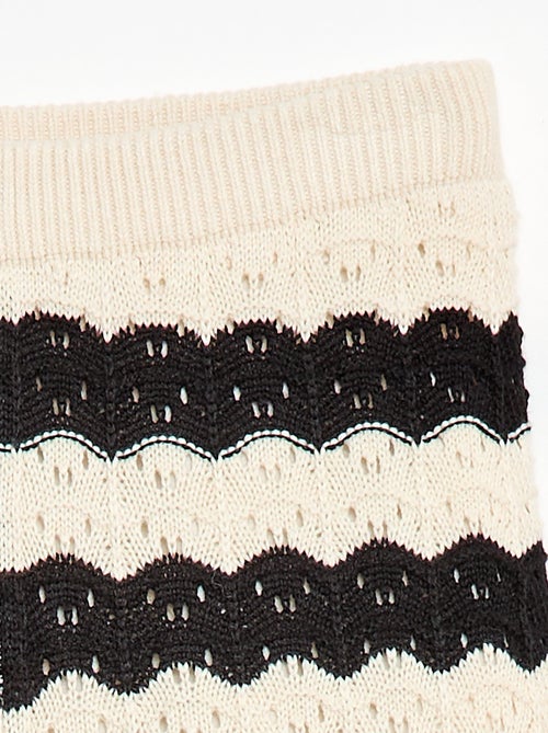 Haakpantalon met uitlopende pijpen / flare model - Kiabi