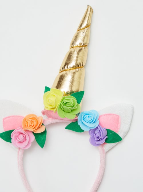 Haarband eenhoorn met bloemen - Kiabi